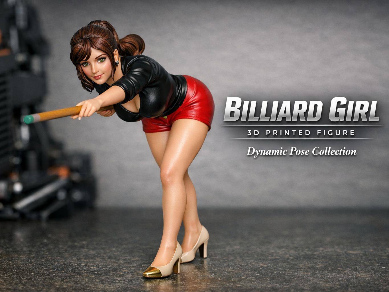 BILLIARD GIRL – 3D PRINTED FIGURE