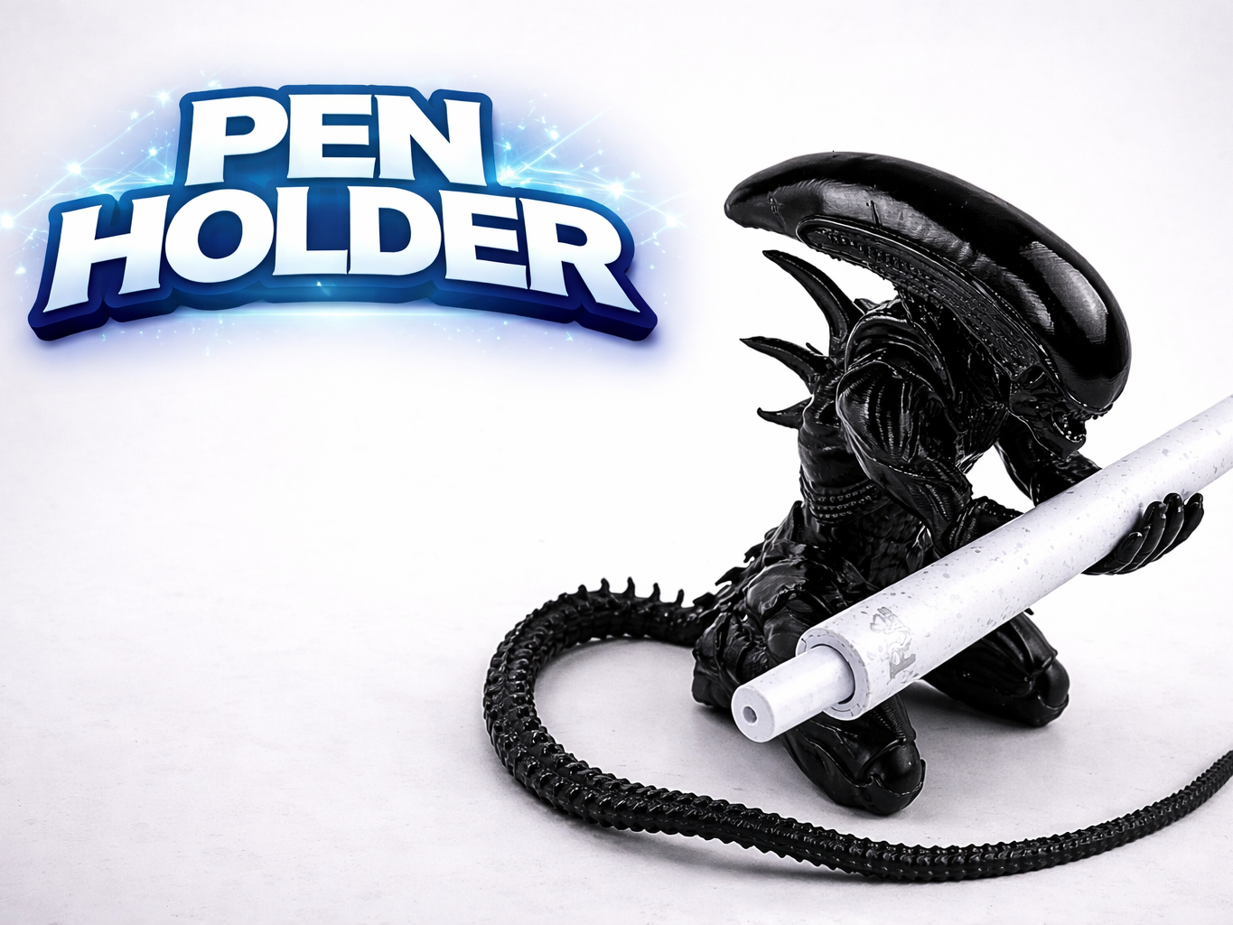 alien pen holder xenomorph stand
