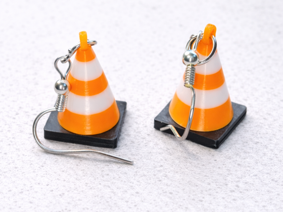 Traffic Cone Earrings