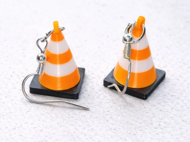 Traffic Cone Earrings