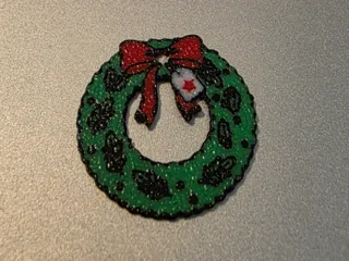 Christmas wreath keychain / earrings