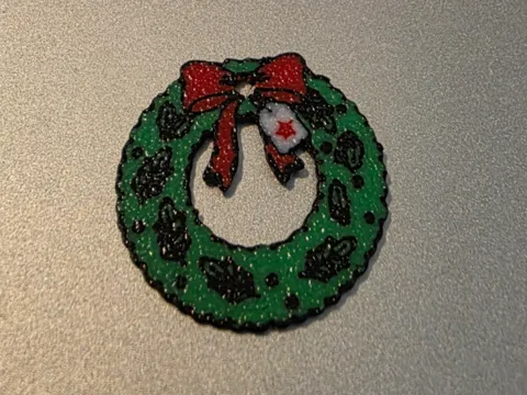 Christmas wreath keychain / earrings