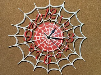 Spider web clock