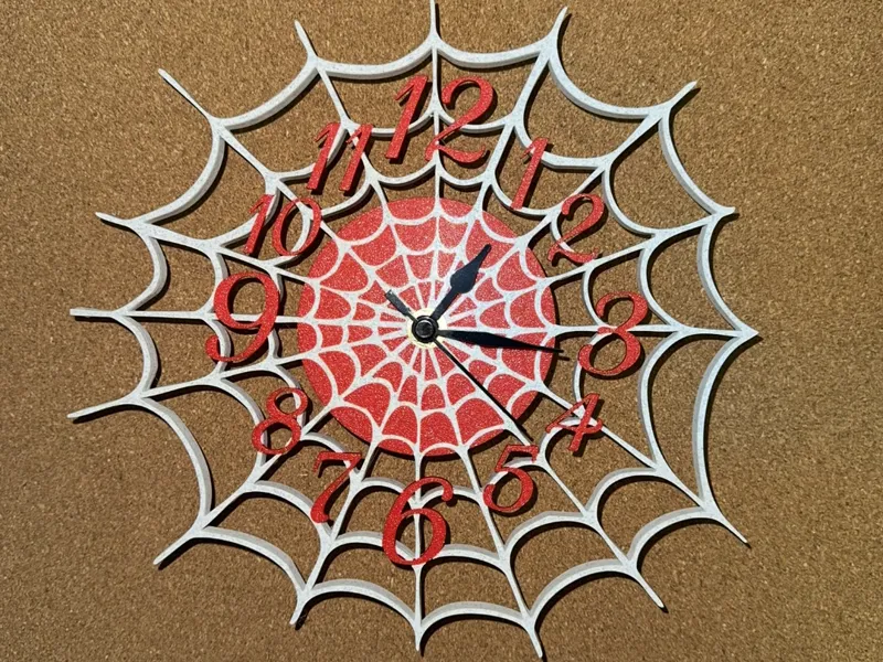 Spider web clock
