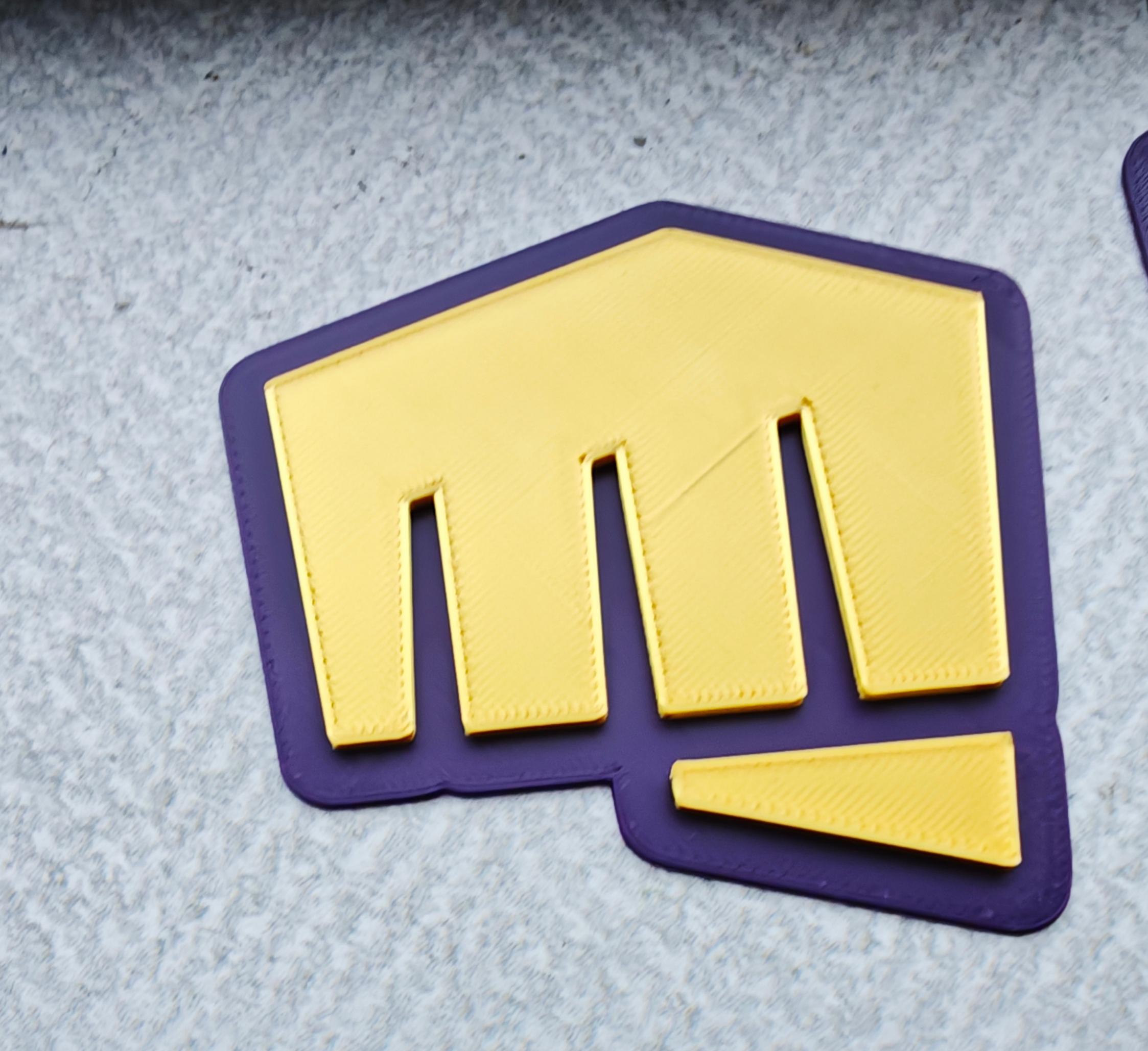 Miniatura 2 do modelo 3D 无畏契约-瓦罗兰特logo冰箱贴，可自定义磁铁尺寸