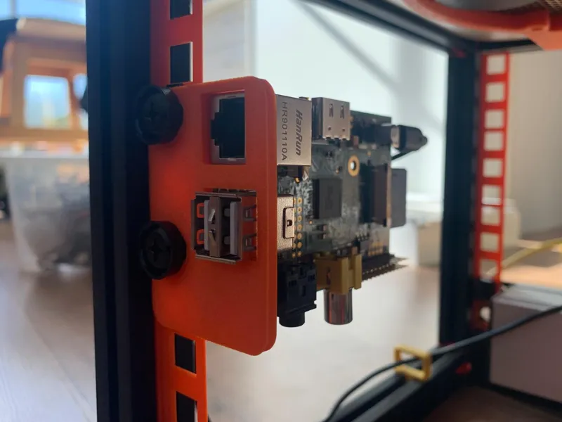 10 Inch Rack Raspberry Pi b mount, 1.5U 