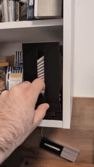 Expandable Tea Dispenser Rack with Swivel Base