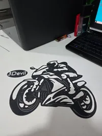 Décoration murale 2D 4 motos — photo 3