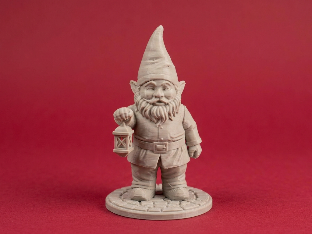 Garden Gnome with Lantern – Fantasy Figurine