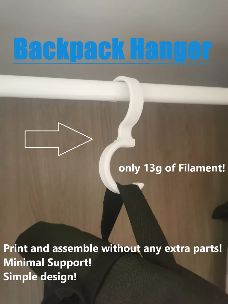 Backpack Hanger, mininmal Support