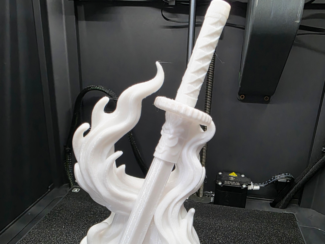 Flamebound Samurai Sword Display -Fantasy 3D Print