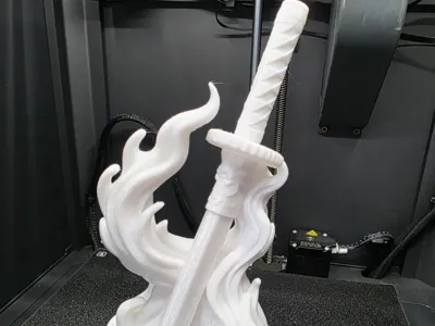 Flamebound Samurai Sword Display -Fantasy 3D Print