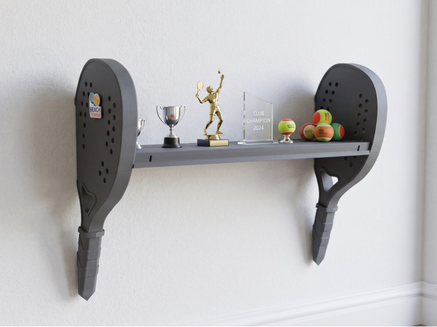 Smash Hit Beach Tennis Paddle Shelf Trophy Display