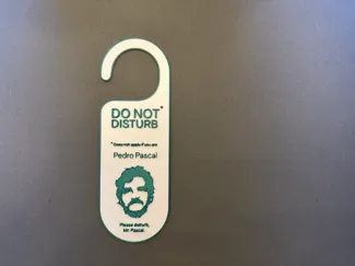"Do Not Disturb" unless you are Pedro Pascal. Sign