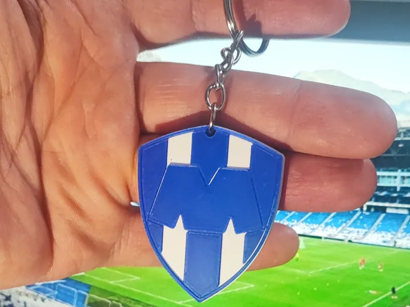 Llavero de rayados con relieve