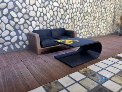 1:18 scale coffee table for diorama