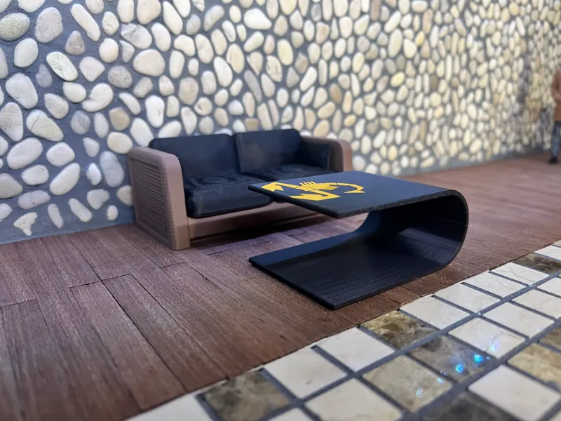 tavolino da caffè per diorama 1:18