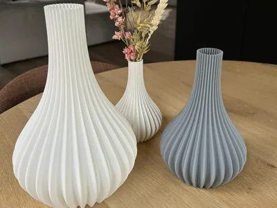 Ribbed Vase