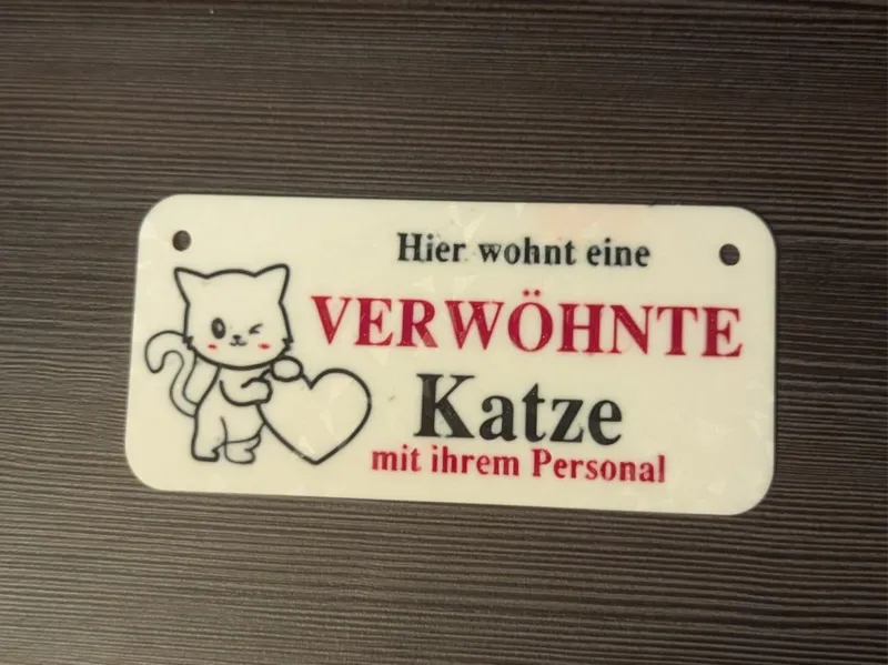 Katzenschild für Katzenliebhaber