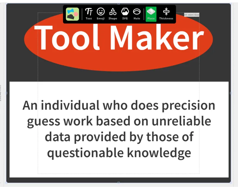 Tool Maker Sign 