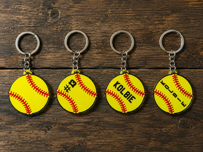 Softball Nail Saver Can Opener Keychain Customize