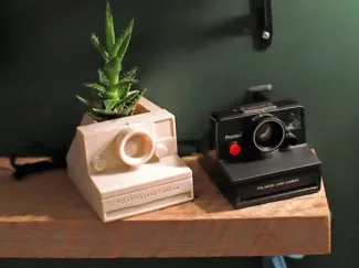Polaroid Camera Planter