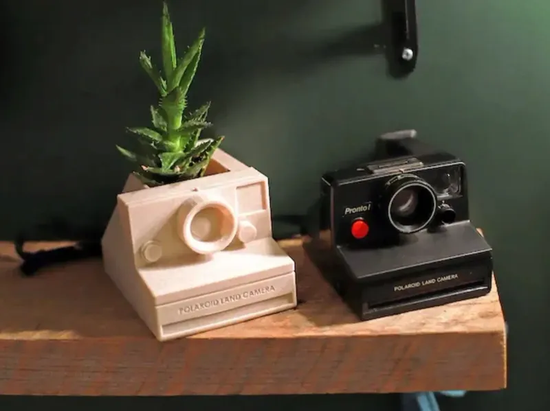 Polaroid Camera Planter