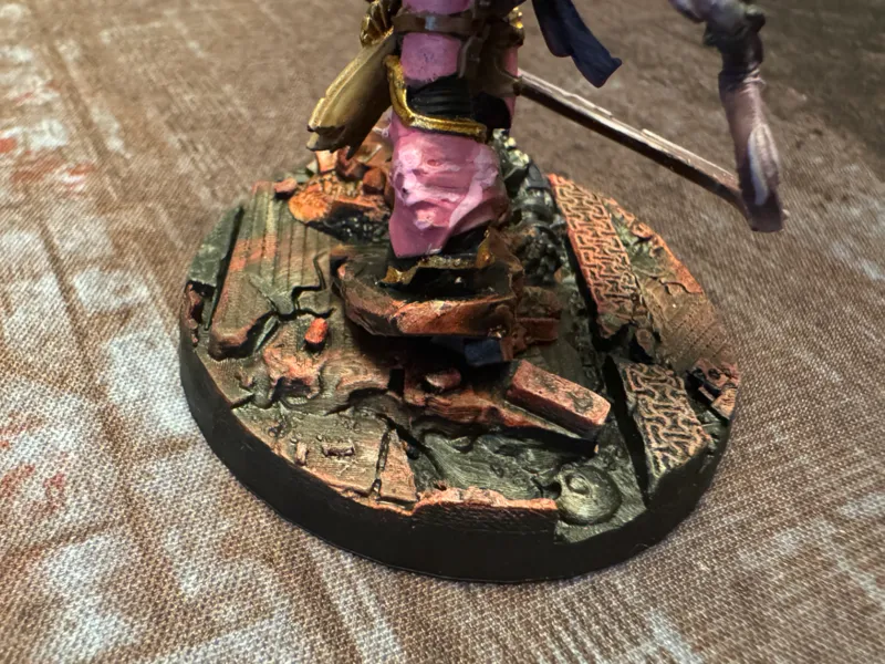 50mm tabletop base with terrain features