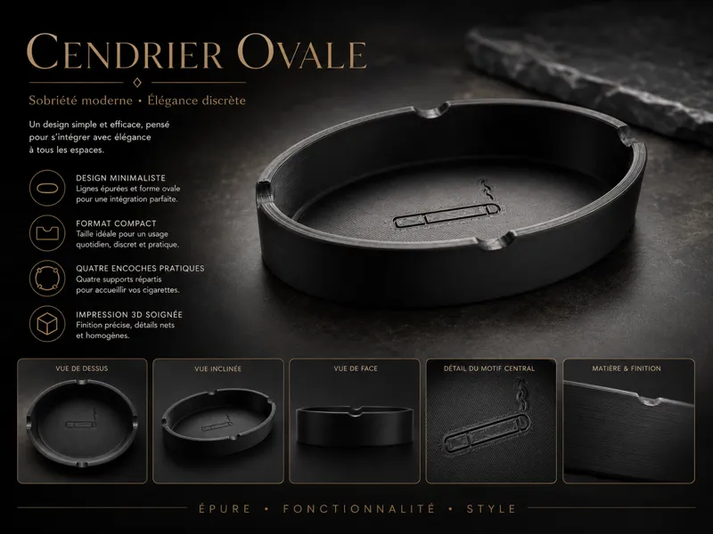 Cendrier Ovale