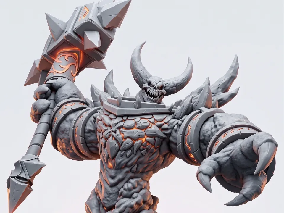 Figura decorativa: Ragnaros the Firelord – Sulfuras Wielder. Referencia del modelo original.