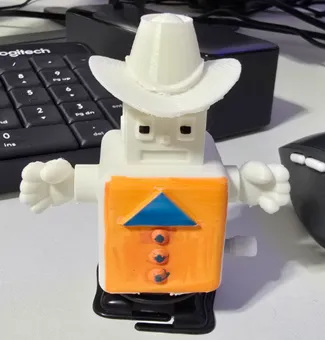 Wind-up Walking Robot with Hat
