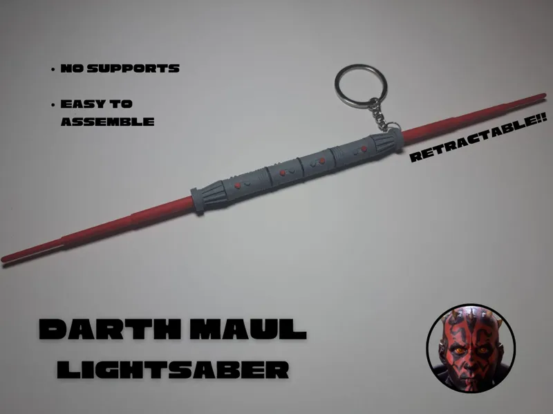 Darth Maul LIghtsaber keychain (Retractable)