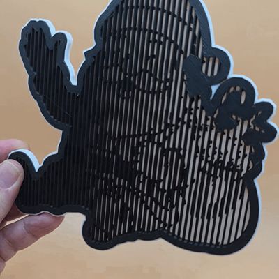 Lenticular Flip for Santa then flip for Be Good