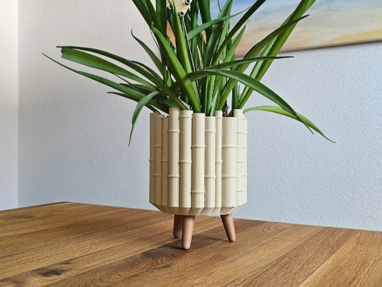 Bamboo Planter with Screw-In Legs
