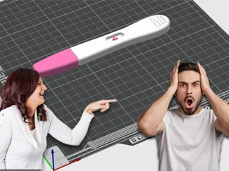 Faux Positive Pregnancy Test Fridge Magnet 