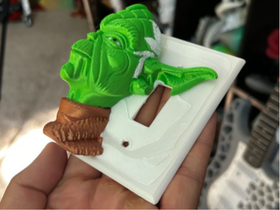 Force Your Lights On: Master Yoda Switch Plate
