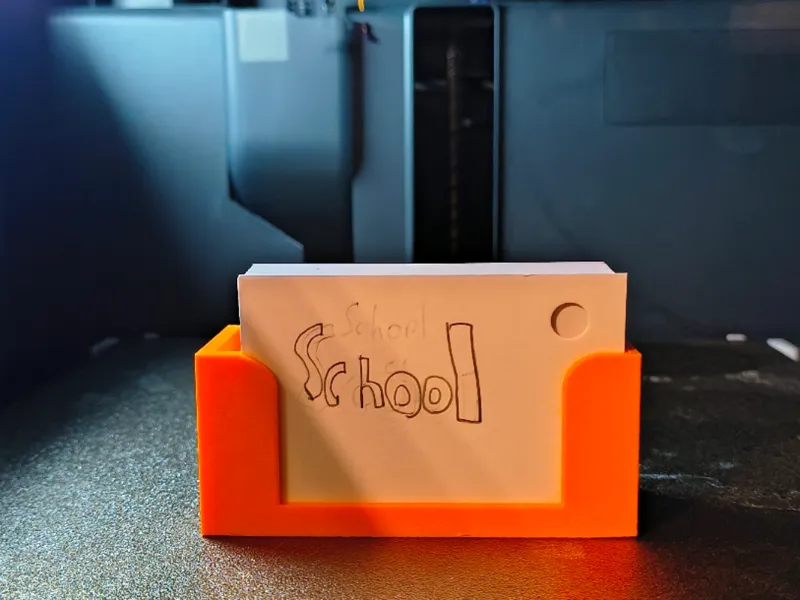 box with a space for a lable