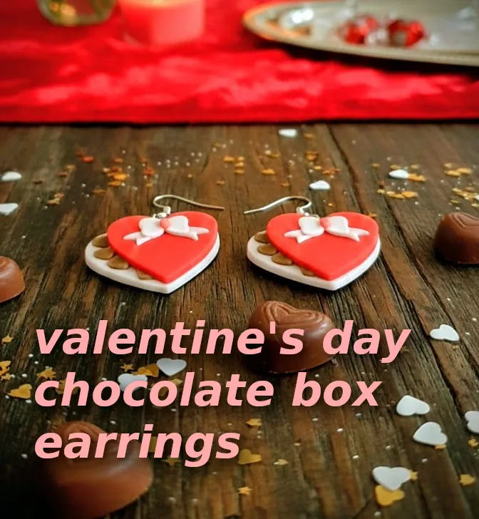 Valentine’s Day Chocolate Box Earrings view 4