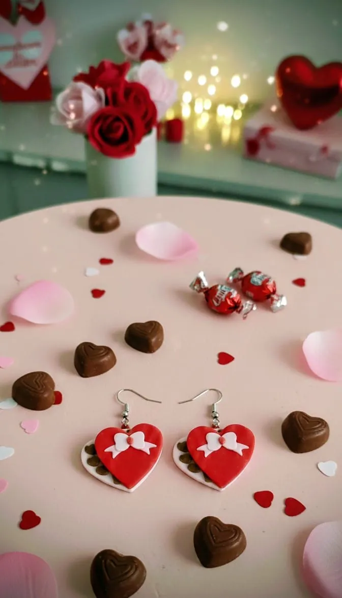 Valentine’s Day Chocolate Box Earrings view 3