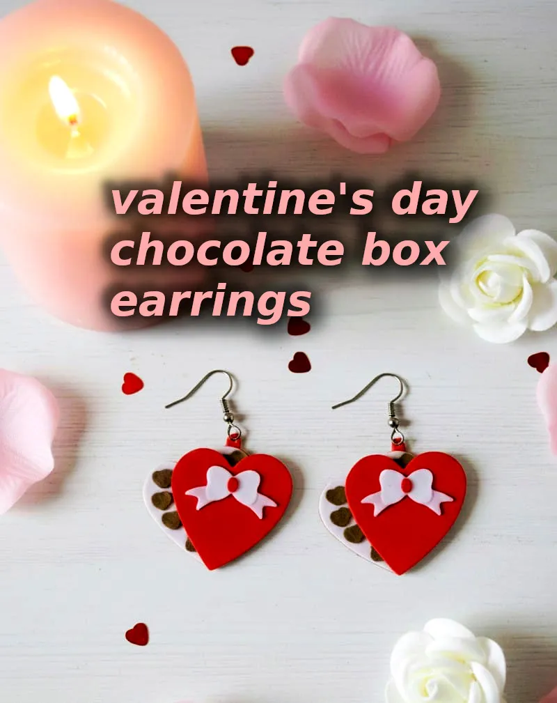 Valentine’s Day Chocolate Box Earrings view 2