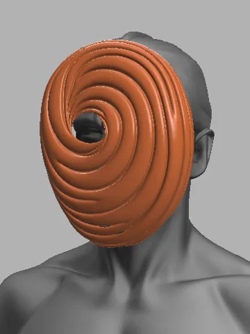 Pieza para disfraz o exhibición: WEARABLE COSPLAY - Naruto Shippuden Tobi Mask — vista de referencia 2