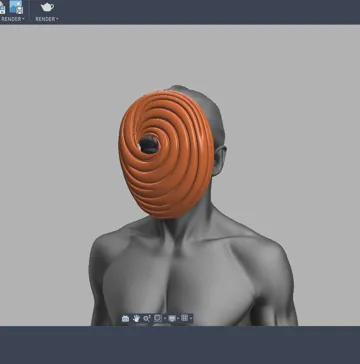 Pieza para disfraz o exhibición: WEARABLE COSPLAY - Naruto Shippuden Tobi Mask — vista de referencia 3