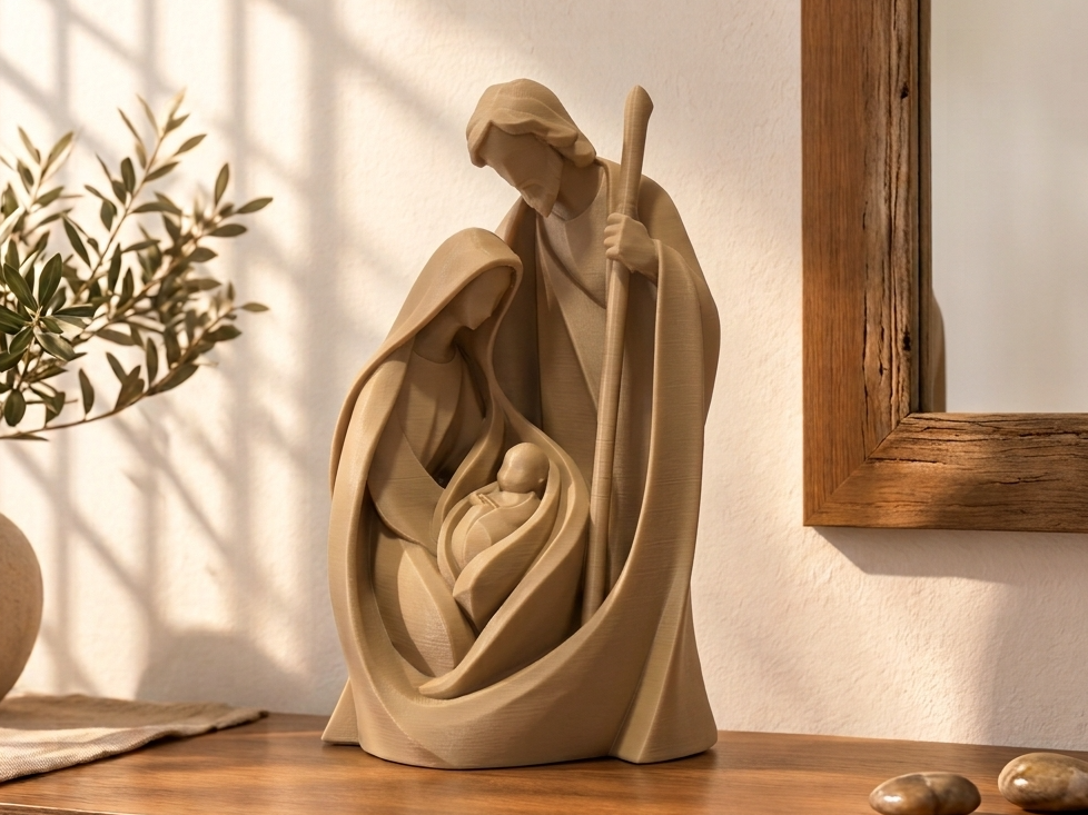 Modern Nativity Scene - Minimalist Holy Family - 1