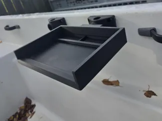 Fishing bait tray for Scotty mount