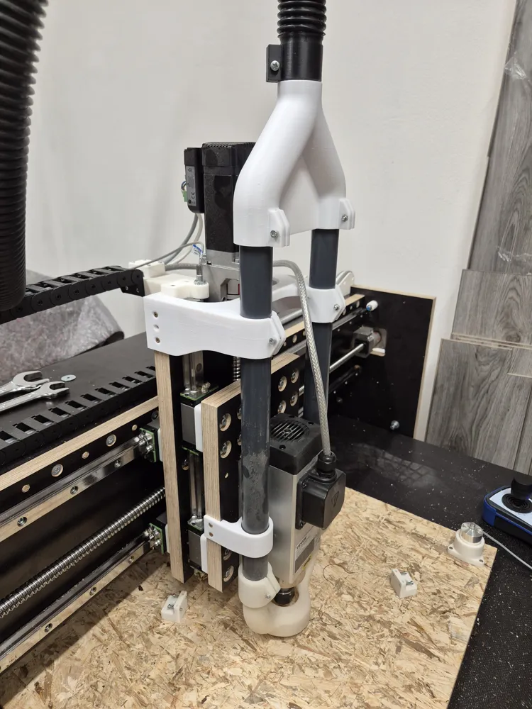 Z-independent dust extraction for CNC router - Free 3D Print Model ...