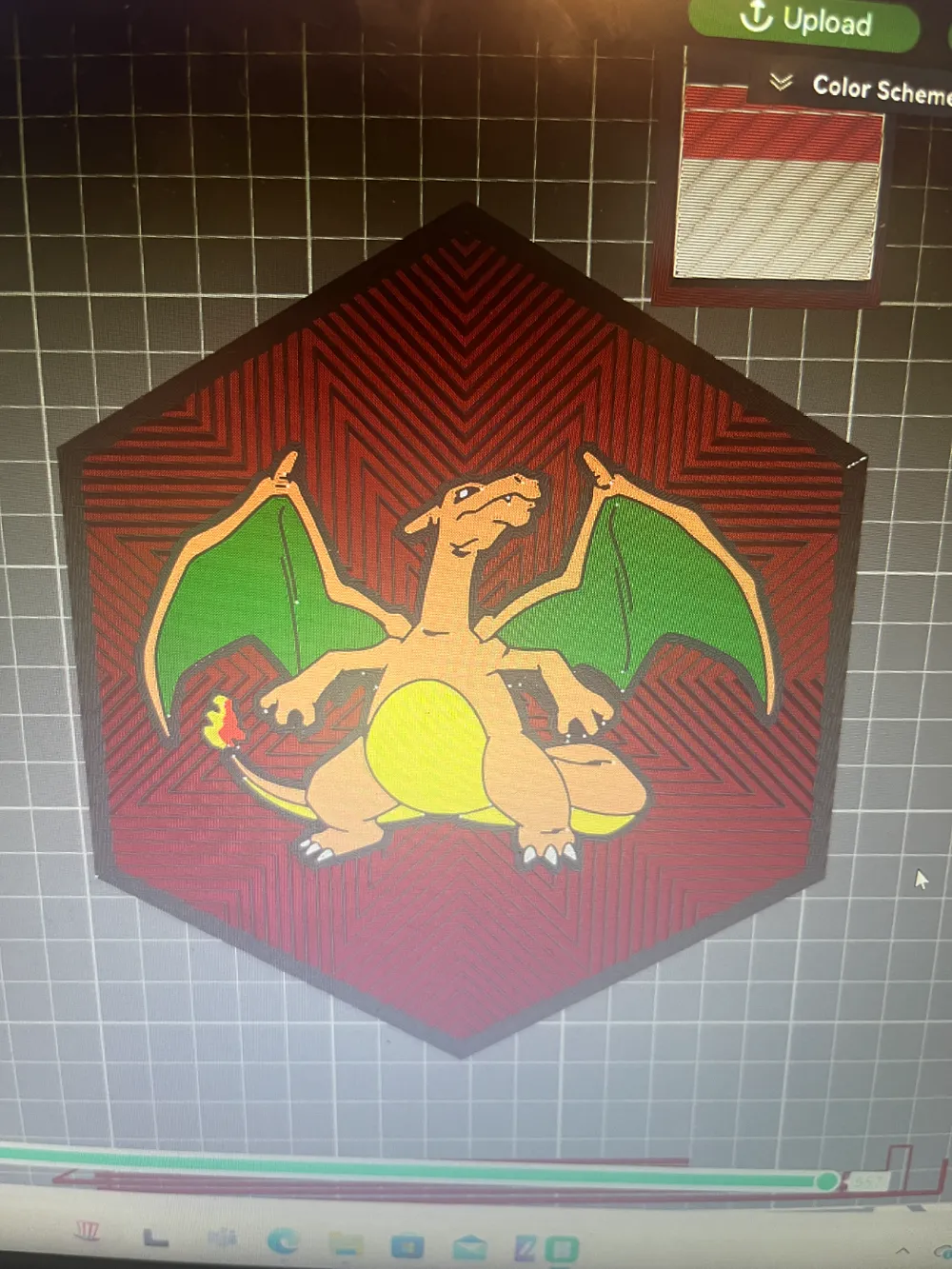 Charizard Hex Code 06 Charizard Hex Wall Art - Free 3D Print Model - MakerWorld