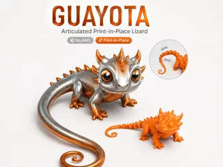 Guayota Articulated print-in-place Lizard