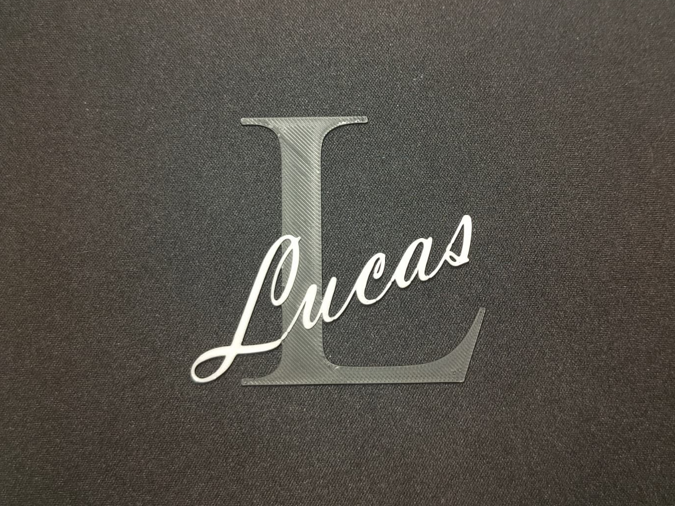 Door Name, Door Sign "Lucas" – 2-Color, 6mm Thick