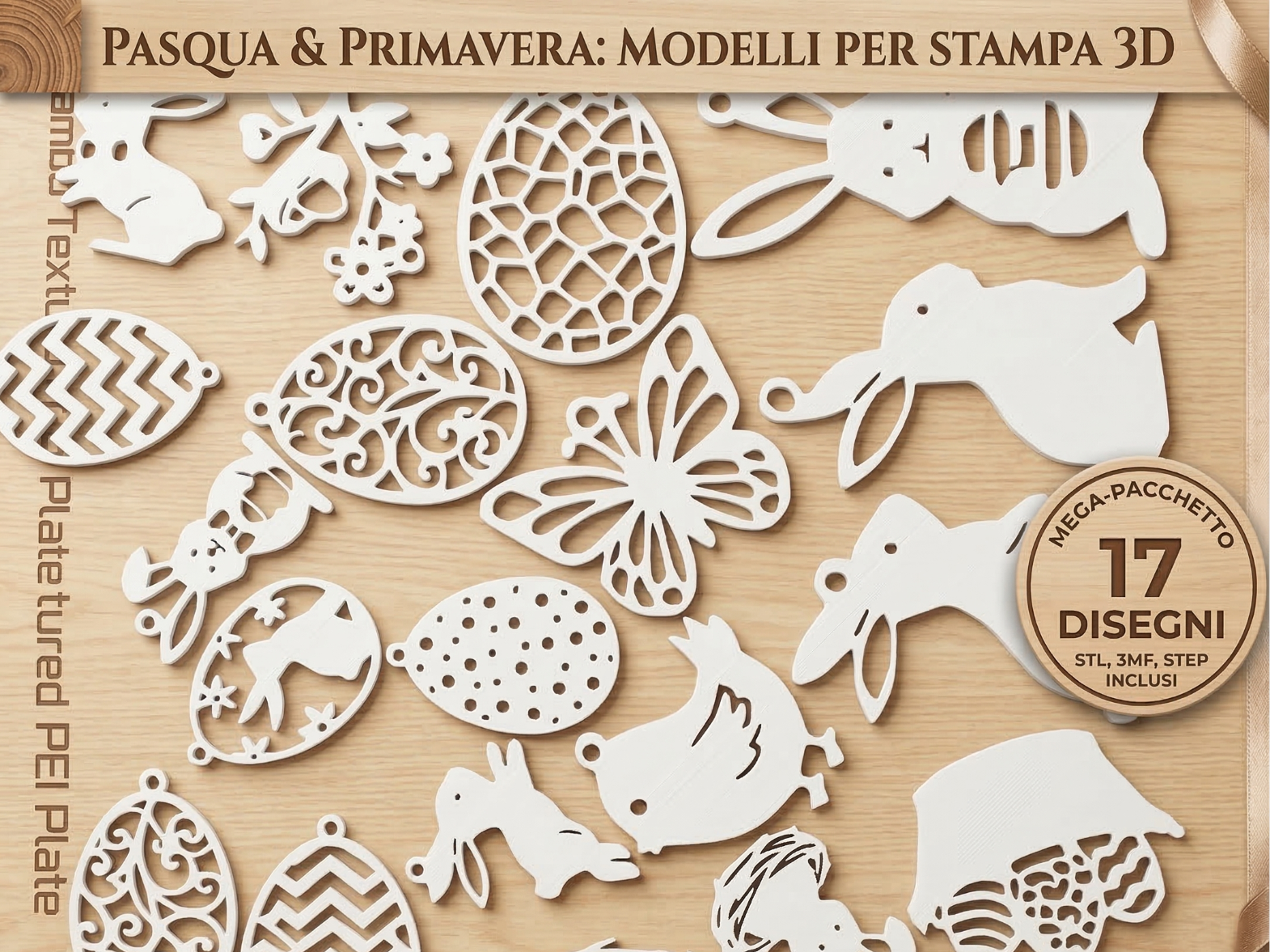 Pasqua Click-and-Print: 17 forme Stilizzate in PLA