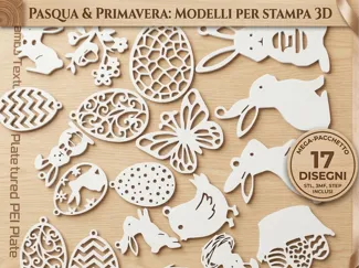 Pasqua Click-and-Print: 17 forme Stilizzate in PLA